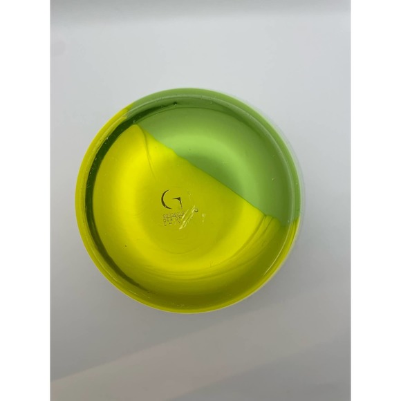 Canary Yellow & Lime Green Oval Shaped Cased Vase by Gorgeous Designs - Picture 5 of 8